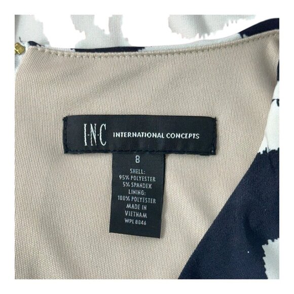 I.N.C. International Concepts Womens Knee Length Dress Sz 8 Floral Print Stretch - Picture 3 of 12
